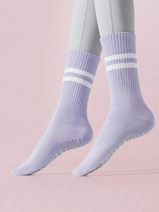 Pilates Grip Socks Purple